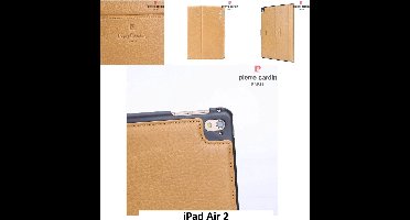Pierre Cardin Apple Geel Book Case hoesje iPad Air 2 - Smart Case - Tablethoes