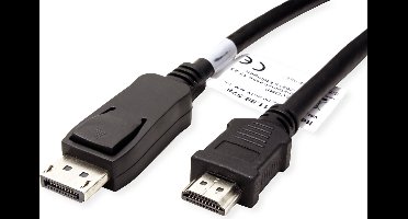 VALUE DisplayPort kabel DP - HDTV, M/M, zwart, 2 m