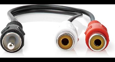 Nedis Subwoofer-Kabel - RCA Male - 2x RCA Female - Vernikkeld - 0.20 m - Rond - 5.0 x 2.5 mm - Zwart - Doos