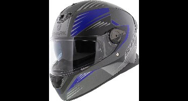 SHARK SKWAL 2.2 HALLDER Motorhelm integraalhelm Mat Antraciet blauw Antraciet - Maat XS
