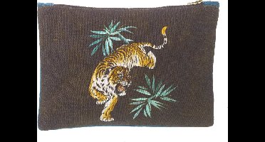 Etui Tijger - Katoen - 23 x 16 x 1 cm