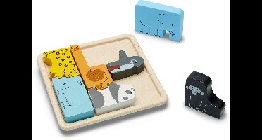 PlanToys Houten Speelgoed Dierlijke puzzel spel.
