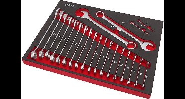 HBM Professionele 22 Delige Ring - Steeksleutelset Foam Inlay
