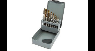 HBM 7 Delige Tin Gecoate Machinetapset M3-12 Inclusief Bijpassende Boren