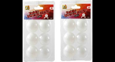 Kids Fun Tafeltennis pingpong balletjes - 40 mm/4 cm - 12x stuks - Tafeltennissen