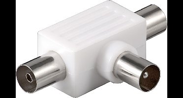 Goobay 67218 adapter Coaxial 2x Coaxial Wit