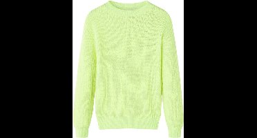 vidaXL - Kindertrui - gebreid - 128 - neongeel