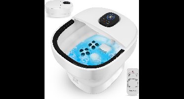 Niceey Voetenbad ZD3000 - Opvouwbaar - Voetenbad met massage - Tot 48°C - Elektrisch Voetbad met Bubbelfunctie – Infrarood Voetmassage - Met Afstandsbediening - 14L - Wit