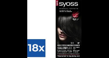 Syoss - Haarverf - 1_1 - Zwart - 115ml x 18