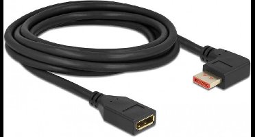 DisplayPort Extension Cable mannelijk 90 ° rechts schuift naar vrouwelijke 8K 60 Hz 3 m
