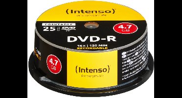 Intenso 4801154 DVD-R disc 4.7 GB 25 stuk(s) Spindel Bedrukbaar
