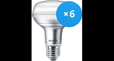 Voordeelpak 6x Philips Corepro LED Spot E27 R80 4W 345lm 36D - 827 Zeer Warm Wit | Vervangt 60W