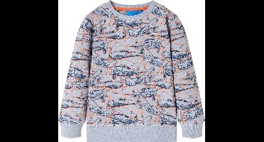 vidaXL - Kindertrui - 116 - gemêleerd - grijs