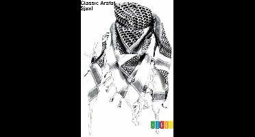 *** Classic Arafatsjaal, 100% Katoen, Zwart/Wit - 110*110 cm - van Heble® ***
