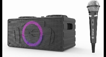 iDance DJ303 Party Speaker - Draadloos - Bluetooth Speaker - DJ Set Draaitafel - 2 Mixers - Karaoke Set - 200 Watt - Diepe Bass - Inclusief Microfoon
