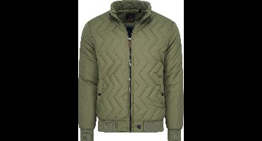 Mario Russo Aviation Jacket - Jas Heren - Winterjas Heren - Waterafstotend - Leger Groen - L