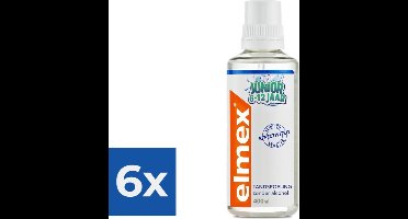 Elmex Junior Tandspoeling met Aminfluoride 6-12 Jaar 400 ml - Voordeelverpakking 6 stuks