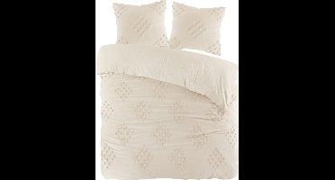 Papillon Dekbedovertrek Helsinki Zand Lits Jumeaux 240x200/220 cm - 100% Percale Katoen - Hoogwaardige Kwaliteit - Super Zacht