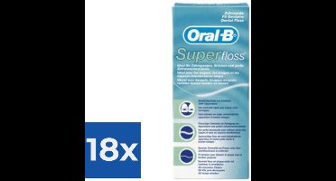 Oral-B Flosdraad - Super Floss - 50 stuks - Voordeelverpakking 18 stuks