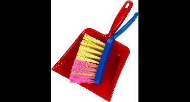 Klein Toys Pure Fresh kinder veegset - stoffer en blik - hoogwaardig kleurrijk kunststof - rood blauw