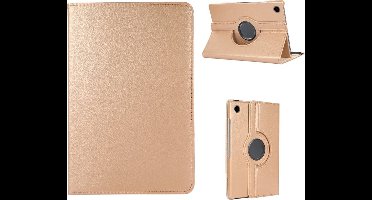 Hoes Geschikt voor Samsung Galaxy Tab A9 Plus / A11 Plus hoes – 360° draaibaar tablethoes – Goud