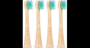 Sonicare Bamboe Opzetborstels voor Kinderen | 4 Stuks | Groen | Gepatenteerde Bio-based binnenkant, Bamboe buitenkant