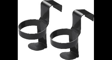 ProPlus Bekerhouders met antislip - zwart - set van 2 - 70 mm diameter