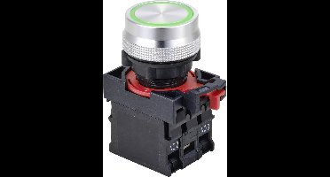 TRU COMPONENTS TC-10091044 ONPOW26-11E/G/12V Drukschakelaar 250 V 5 A 1x aan/(aan) Moment Groen IP40 1 stuk(s)