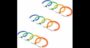 Benson Duikringen - 12x stuks - gekleurd - duikspeelgoed - kunststof