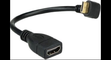 Mini HDMI - HDMI adapter - 90° haaks naar boven - versie 1.4 (4K 30Hz) - 0,15 meter