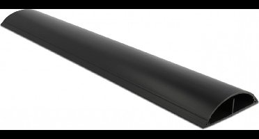 Kunststof kabelgoot half-rond met zelfklevende plakstrip - 100 x 8,9 cm / zwart