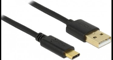 USB-C naar USB-A snellaadkabel - USB2.0 - tot 3A / zwart - 2 meter