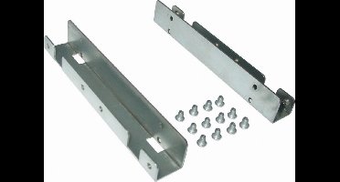 2x 2,5'' HDD/SSD naar 3,5'' slot montage frame / zilver