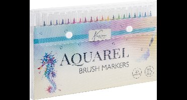 Brushpennen 20pcs - 1 waterbrush - Penseelstiften - Bullet journal - Handlettering set - Fineliners