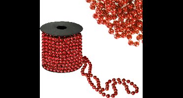 Springos Kerstslingers | Kralenslingers | Kerstversiering | 10 m | Rood