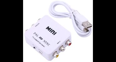 Dolphix - NTSC-PAL en PAL-NTSC converter - Ondersteunt 1920x1080P Full HD - Wit