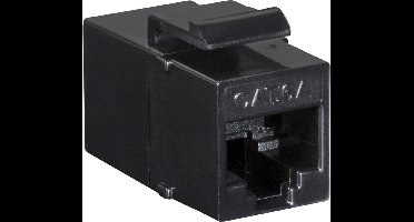 UTP CAT6a 10 Gigabit Keystone module RJ45 - RJ45 - compact / zwart