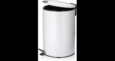 Kela – Pedaal Afvalemmer 12 L - Wit - Kela Mats