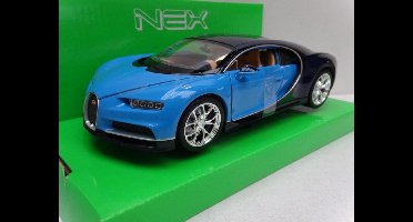 Bugatti Chiron Blauw / Donkerblauw 1-24 Welly