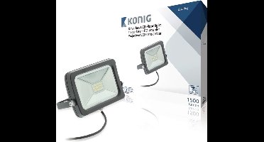 König KNLEDFLDRL20W LED Floodlight zonder Driver 20W 1500 Lm Zwart