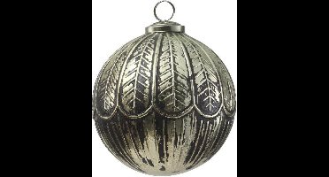 PTMD Kerstbal glas Christmas groen 12x12x12 cm