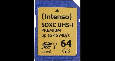 (Intenso) SDXC kaart UHS-1 Premium - 64GB - Class 10 (3421490)