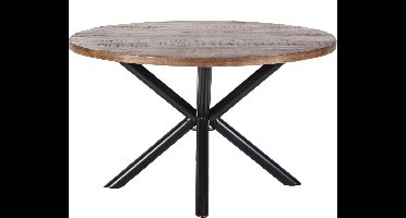 Eettafel rond met kruispoot Eleonora mangohout | 150 cm