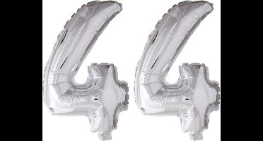 Folieballon 44 jaar zilver 41cm