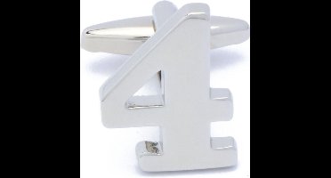 Manchetknopen - Cijfer Nummer 4 Vier - 1 Stuk