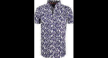 Carisma Overhemd Korte Mouw Met Bloemenprint Blauw 9113 - M