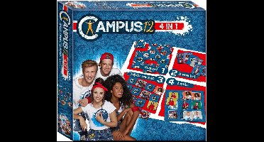 Studio 100 Campus 12 spel - 4 in 1 speldoos voor 1-4 spelers - vanaf 6 jaar