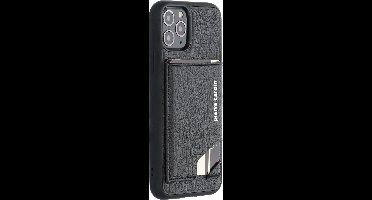 Pierre Cardin Leer Smartphonehoesje voor Apple iPhone 11 Pro - Beschermende Back Cover - Zwart