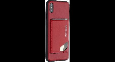 Rood hoesje van Pierre Cardin - Backcover - Stijlvol - Leer - iPhone Xs Max - Luxe cover