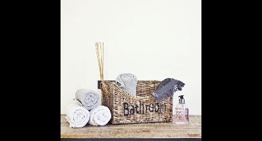 Rieten Mand - Naturel - 32×25×13cm - 'Bathroom' - Rieten Opbergmand - Het Mandenhuys